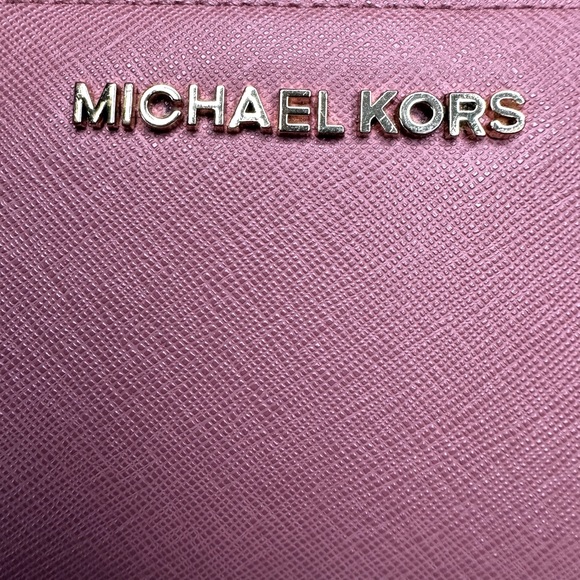 Michael Kors dark pink zip around wallet - Picture 2 of 14